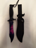 Purple Knife with Black Handle