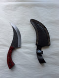 Curved Butcher Knife, Wood Handle