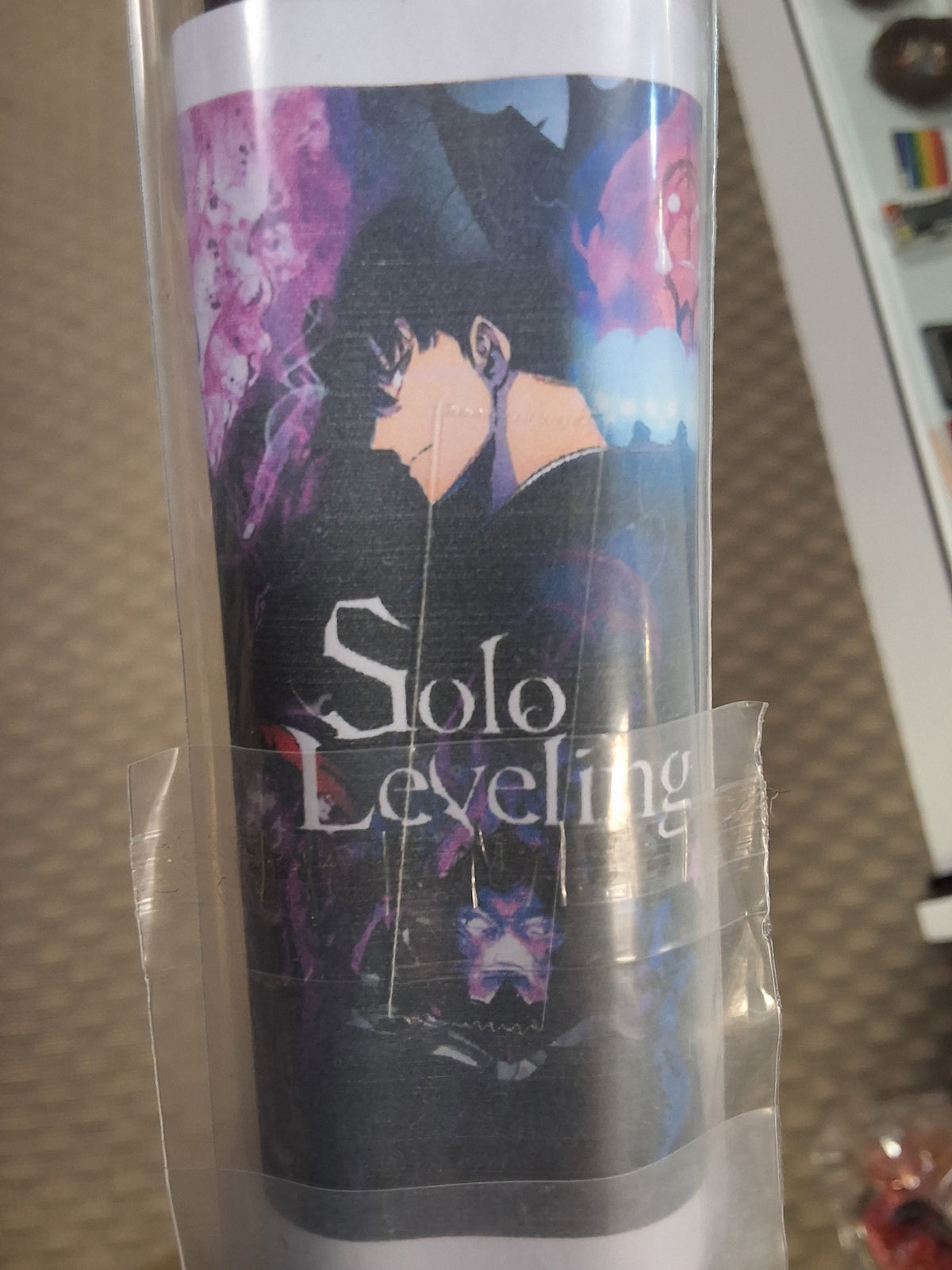 Sung Jinwoo Solo Leveling Unlicensed Black Purple Wallscroll #1864