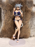 Blue Cat Girl with Gray Hair #1746