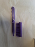 Purple hair brush knife (plastic) #3189