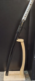 White Handle Black Sheath Katana with Dagger #2062