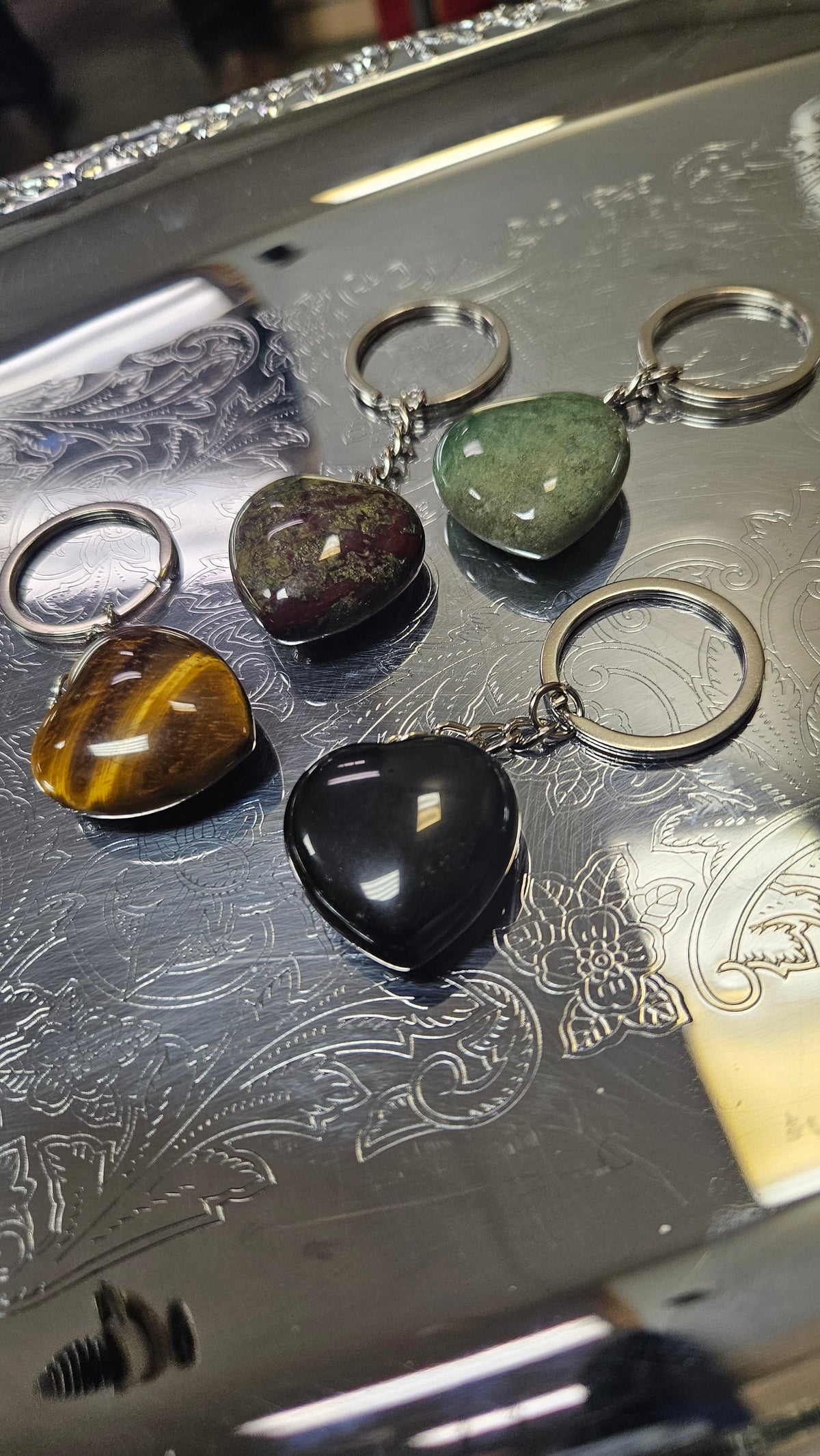 Crystal Heart Keychains
