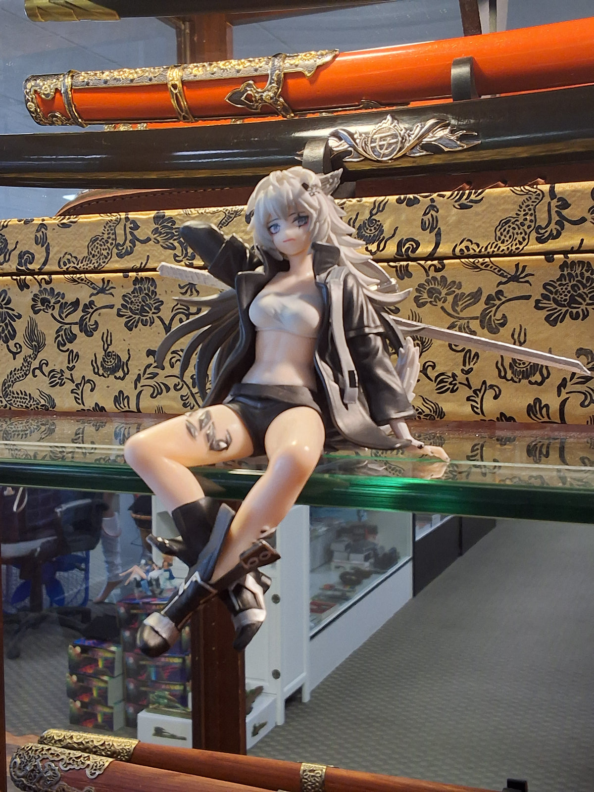 Arknights Lappland Wolf Girl with Sword Sitting #1783