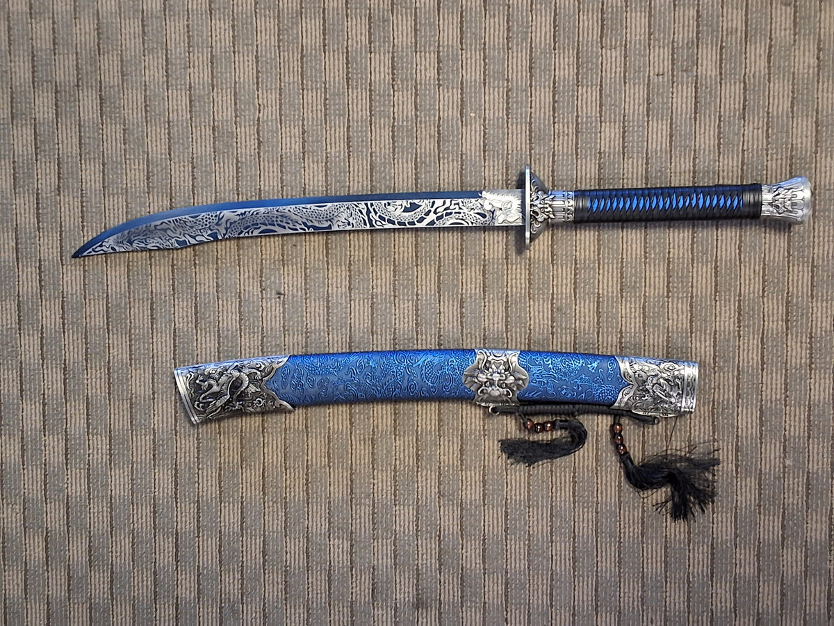 Blue and gray Chinese Short Sword