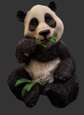 Happy Panda Munching on Greens