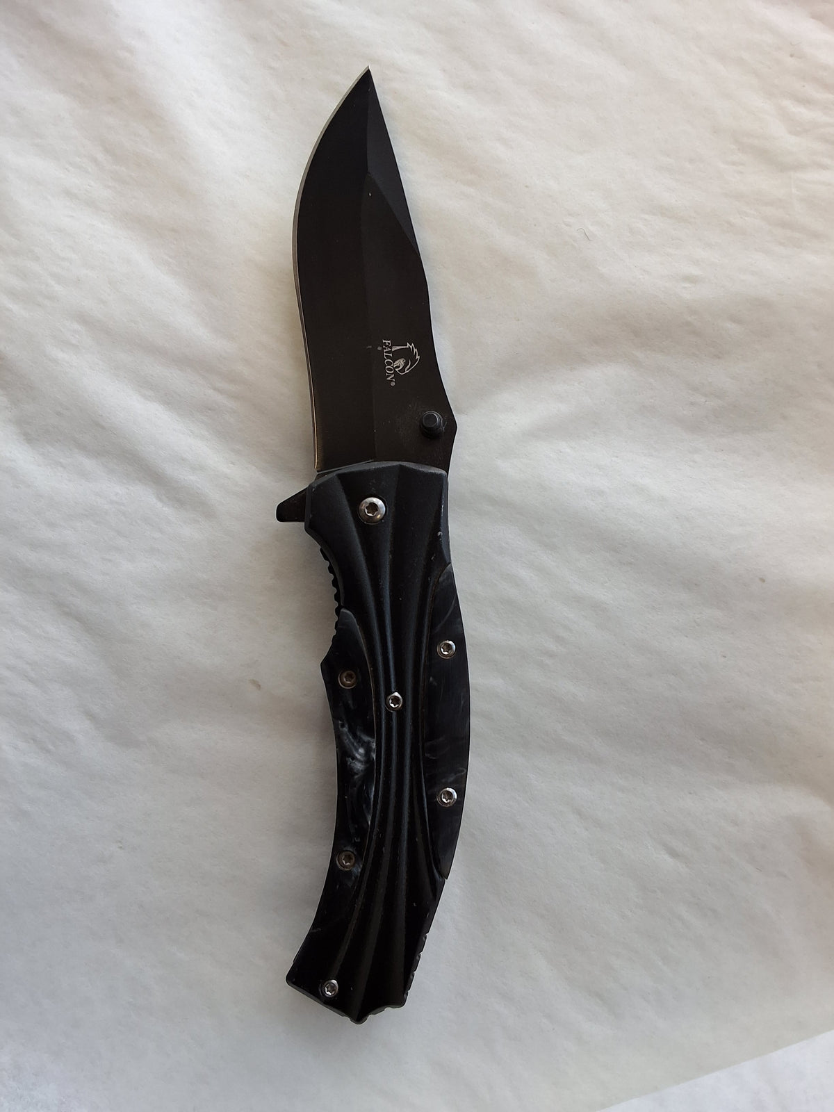 Black Knife with Black/Silver handle
