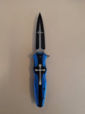 Dark Blue Cross Knife