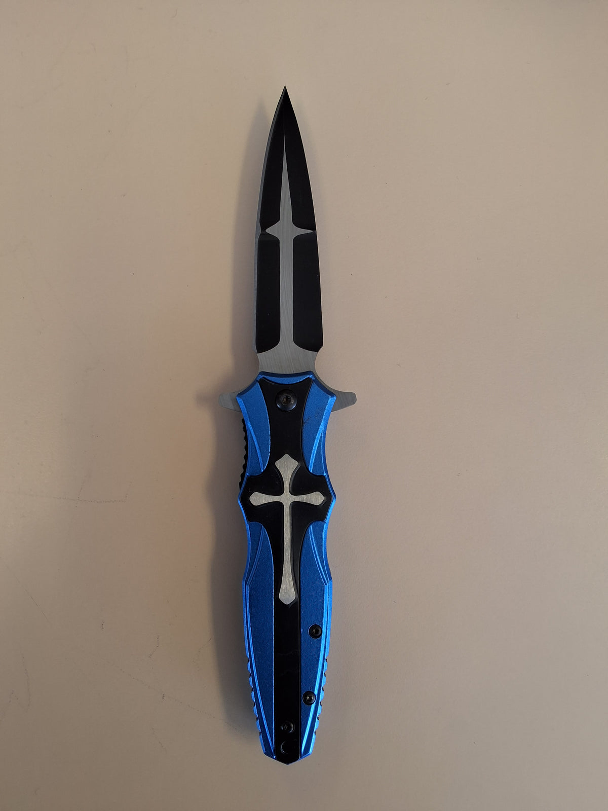 Dark Blue Cross Knife