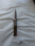 SIGMA D2 Steel Knife with black white and yellow handle #3171