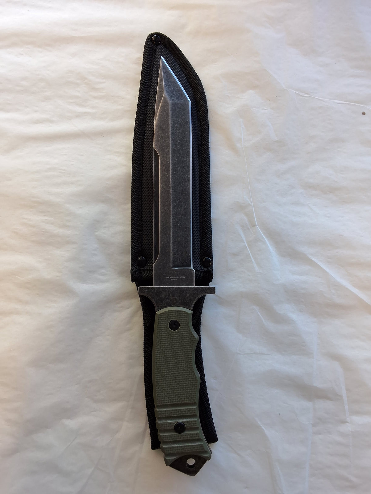 Stone Wash Survival Knife #2093