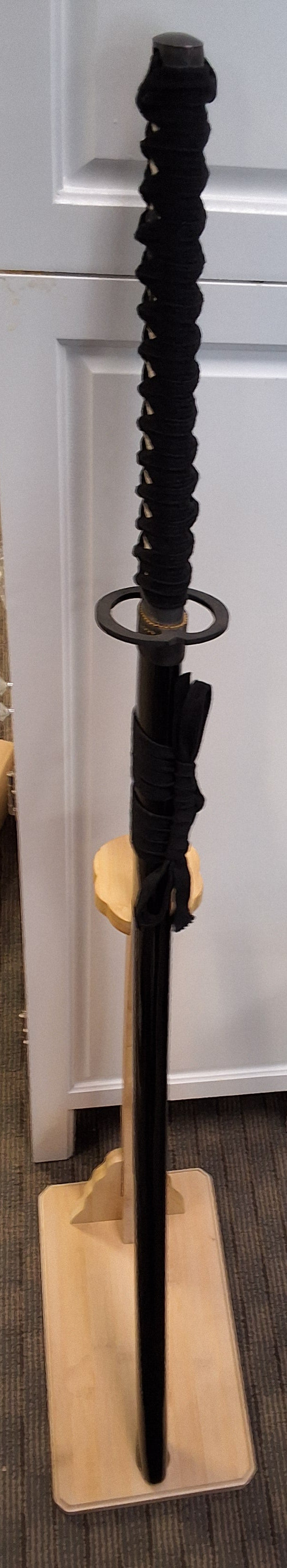 Black Sheath Katana With Silver Blade #3154