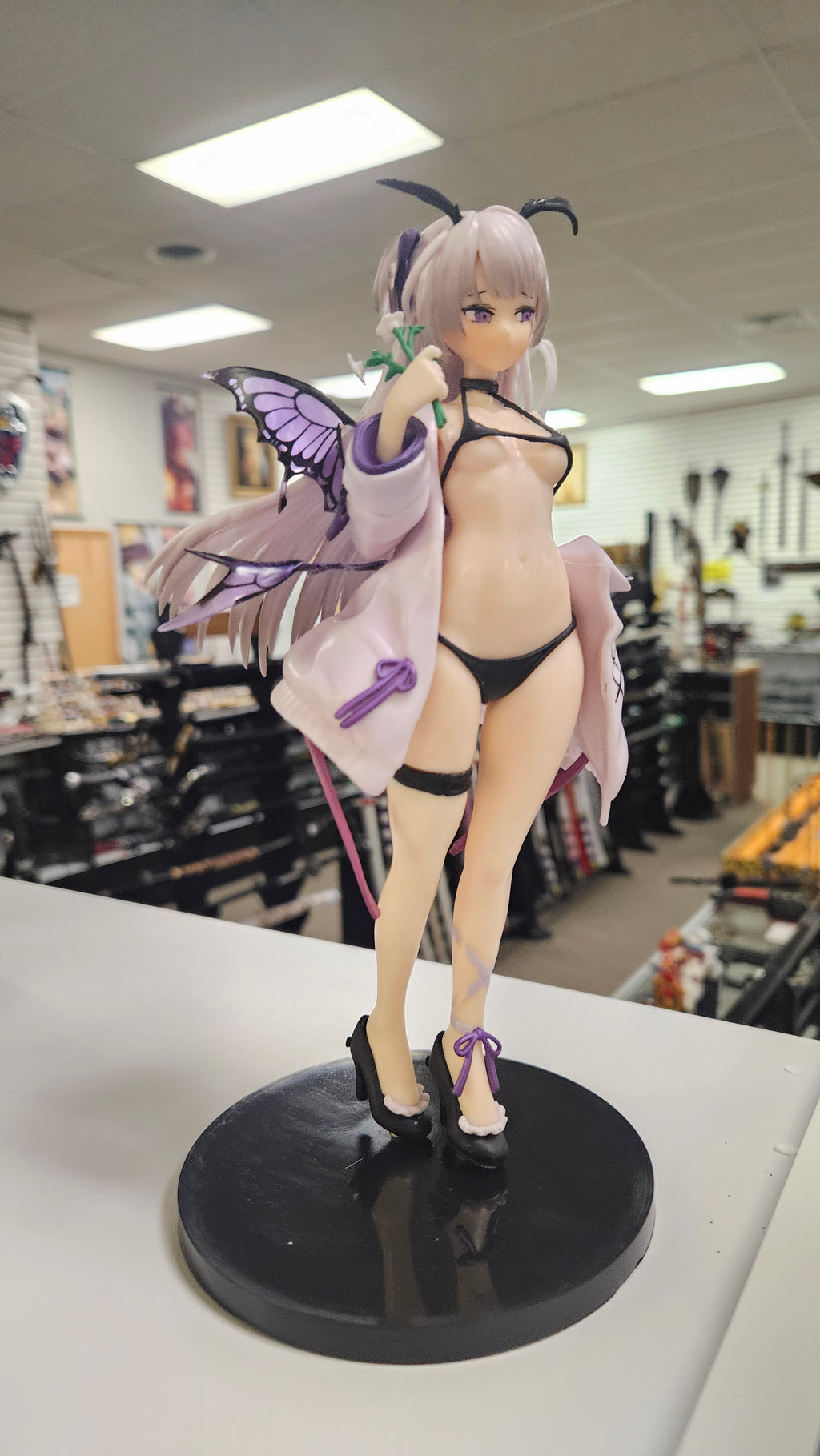 DIFFICULT ASSEMBLY Becinia AOKO HMTI Purple outfit, Bikini with Purple Fairy Wings and a Flower #1704