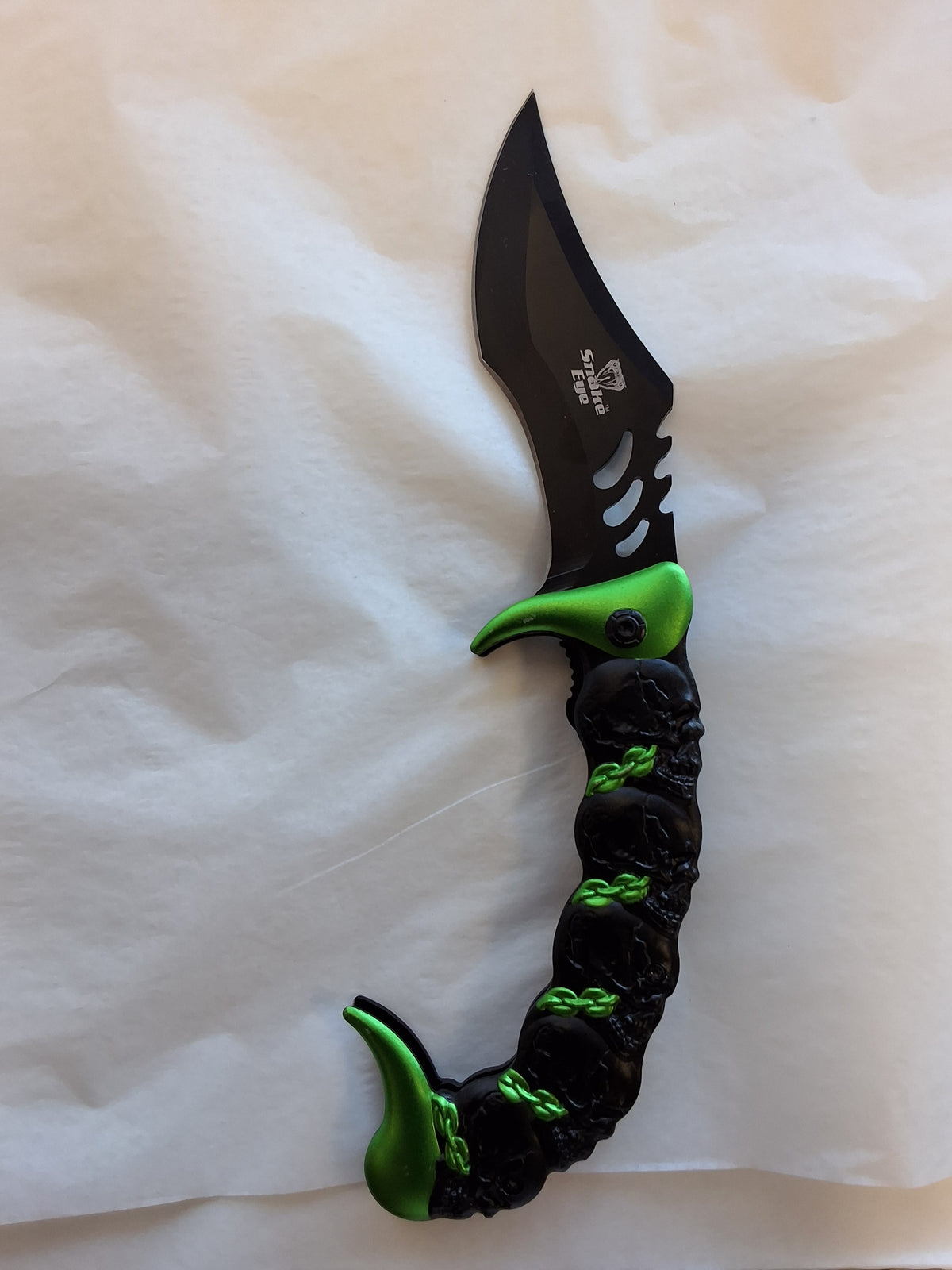 Green and Black Scorpion Knife #3085