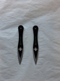 2 pc Biohazard Throwing Knives Blk