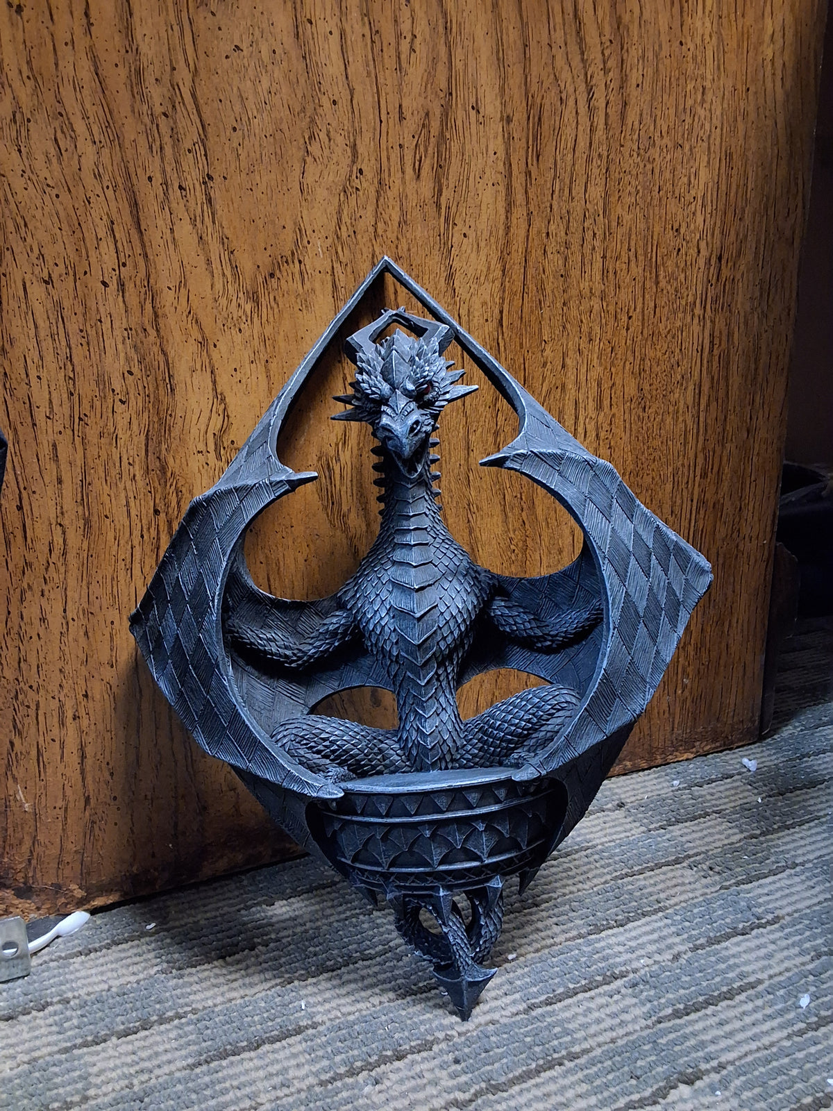 Black Dragon with Red Eyes Wall Decoration #1671