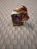 DRAGON WITH CRYSTAL BOOK STATUE