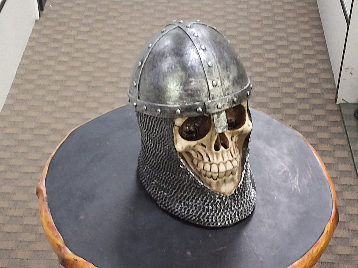 Knight Skull in Armor in Chainmaille