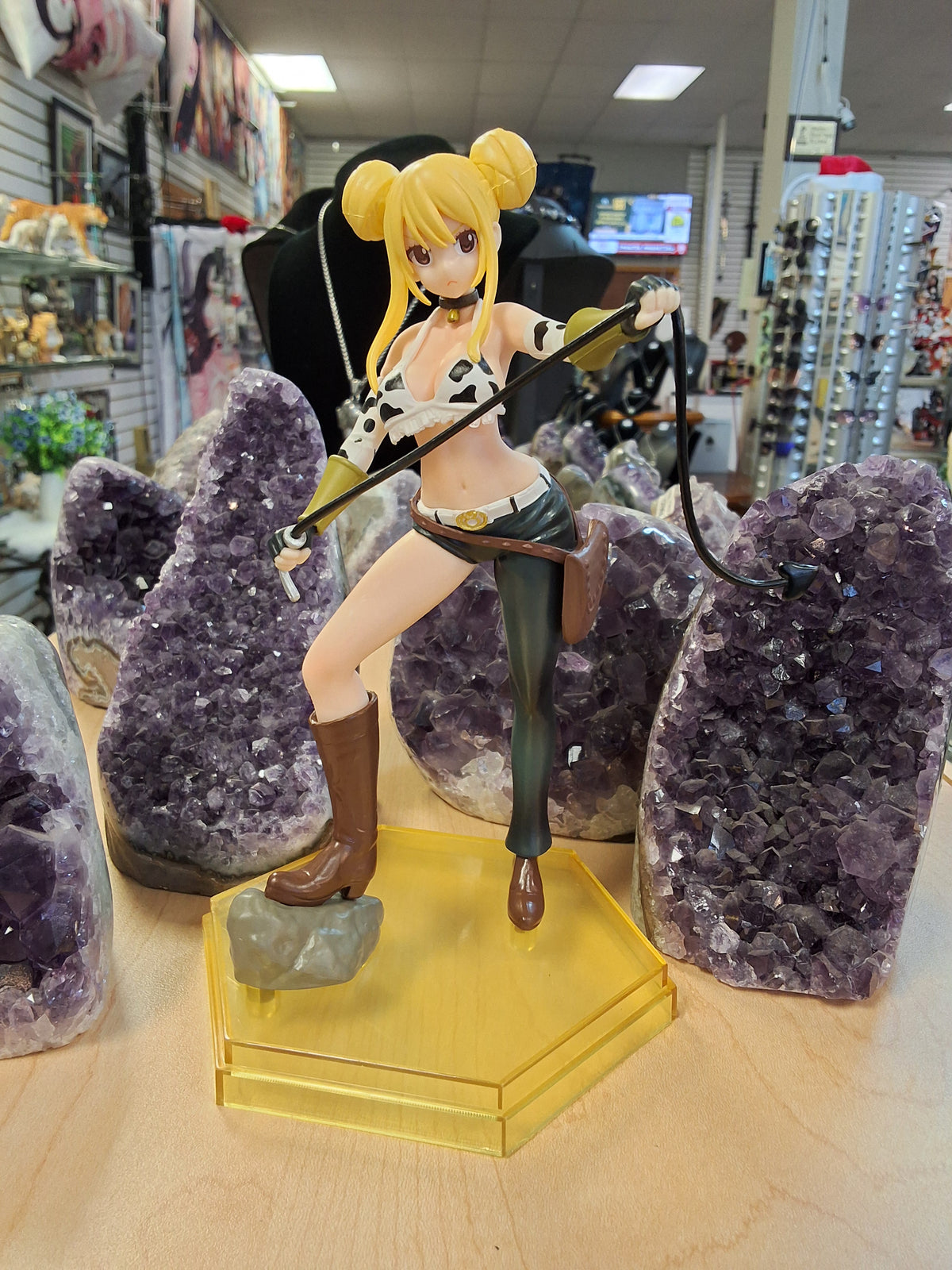 Lucy Fairy Tail Cow-girl holding whip