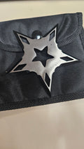 Black silver single throwing star
