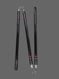 Black with Red Stripes 3 Piece Nunchucks #1802