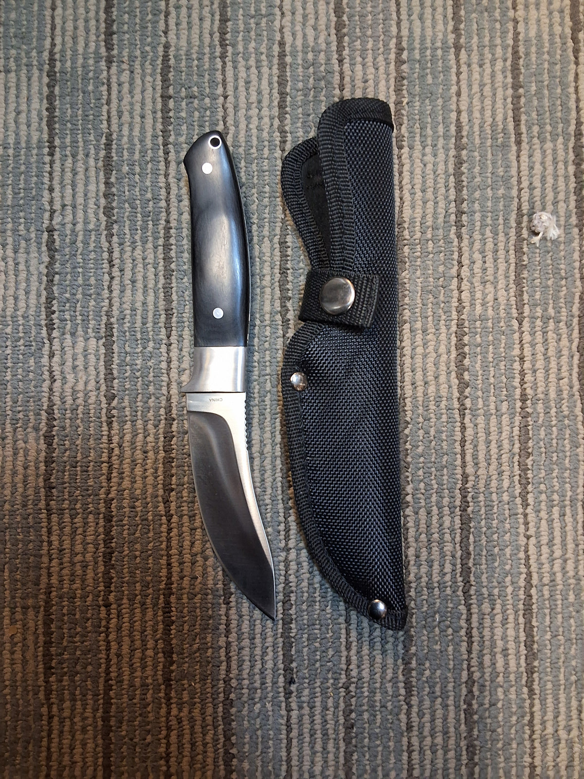 Curved Silver Blade Knife #3193