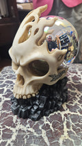 Skull with light up Silver Head Orb