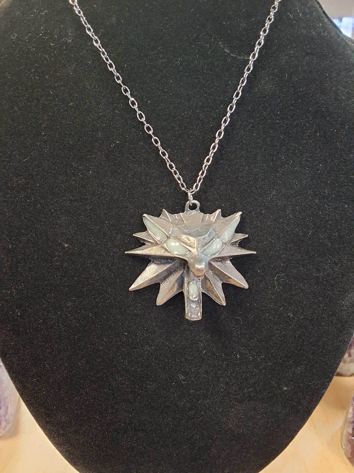 Wolf Head Pendant Necklace  #1715