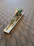 Sparkly green dragon incense stick holder