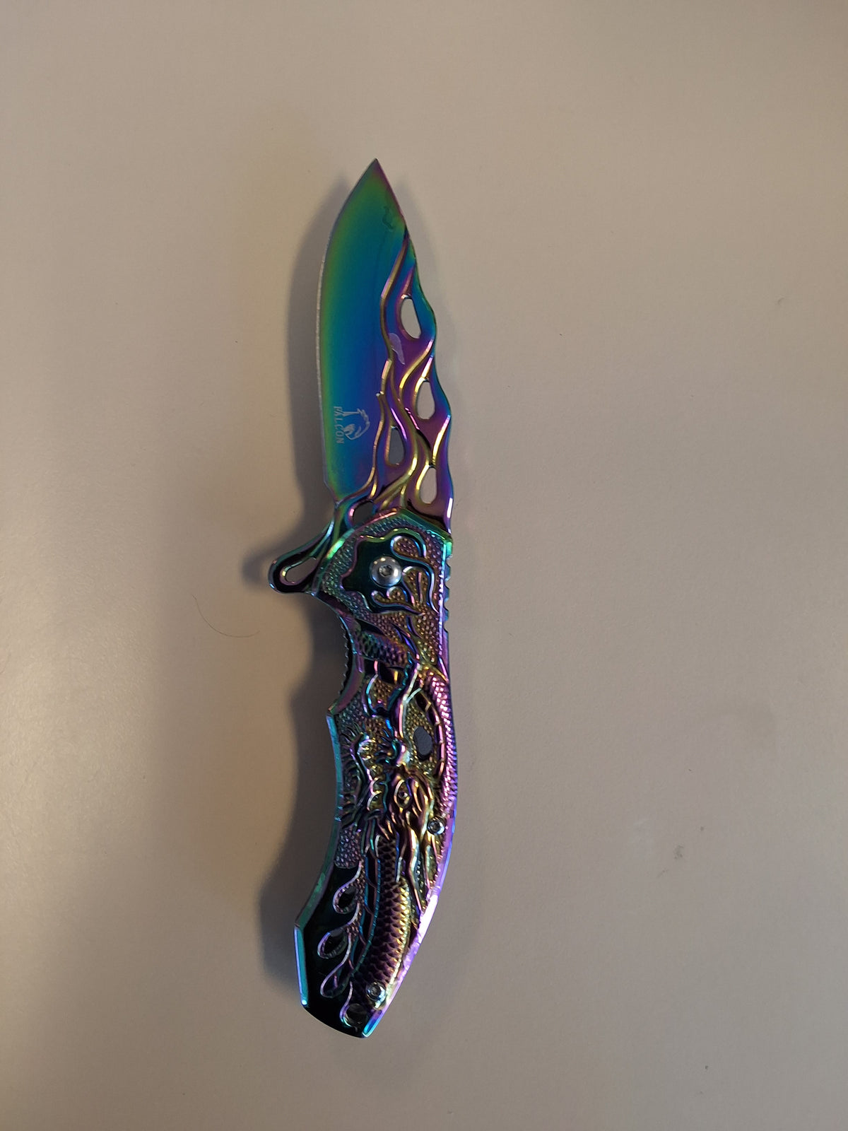 Rainbow Dragon Folding Knife