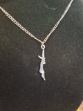 Silver Dagger Pendant Necklace  #1716