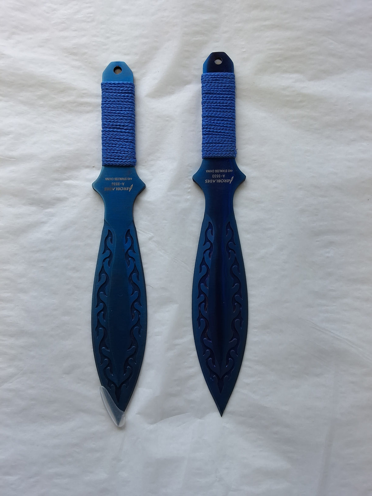 Blue Fire Throwing Knives