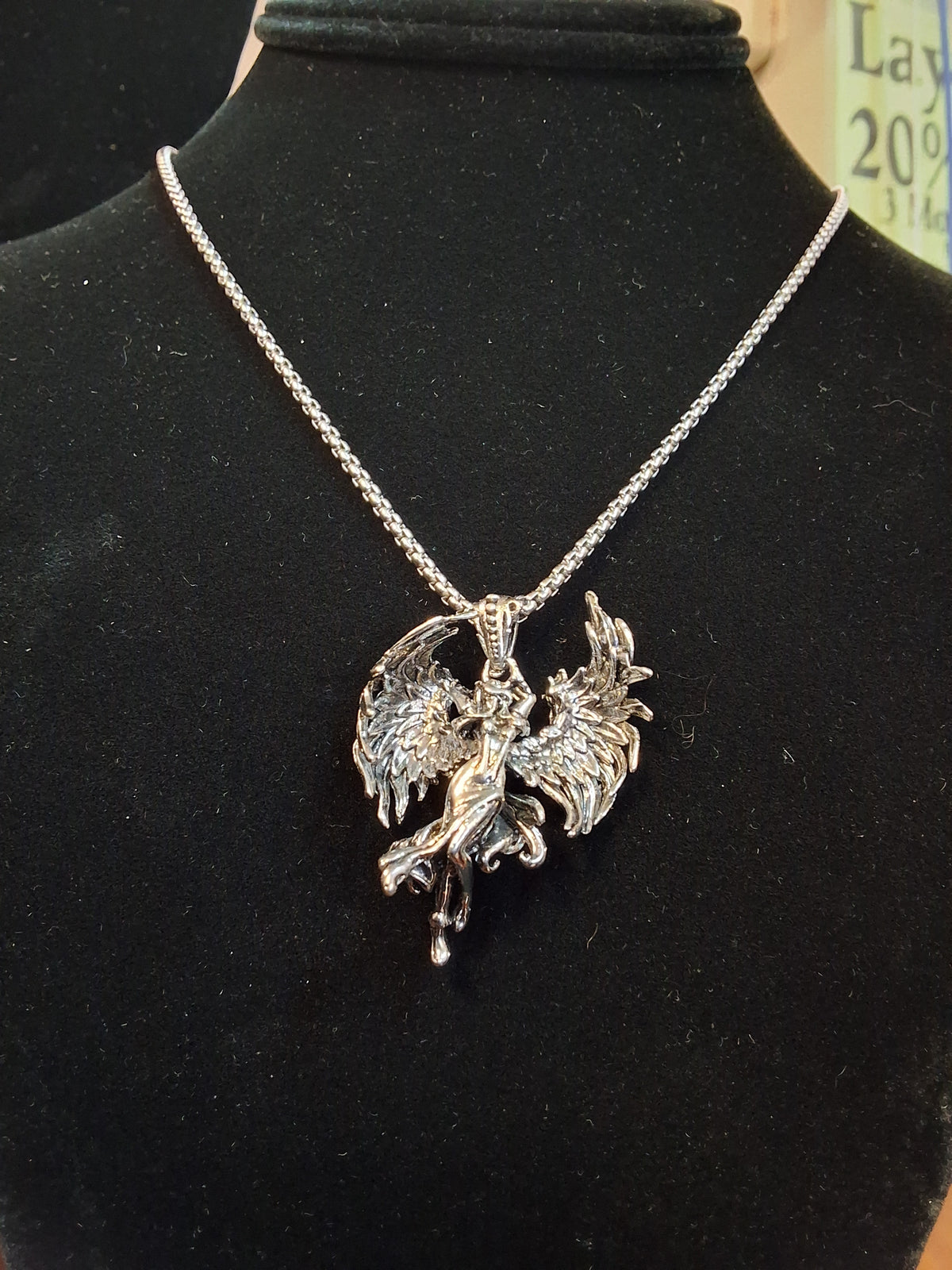 Happy Angel Pendant Necklace  #1790