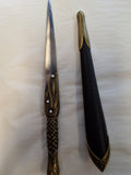 1060 Tempered Steel Gold/Black Dagger #3163