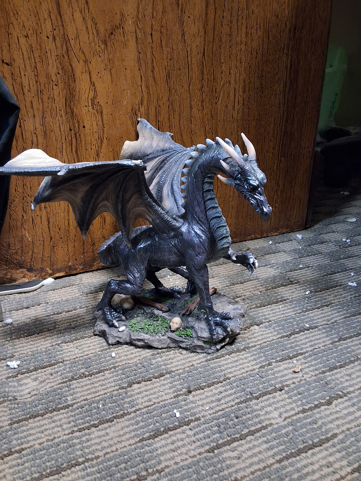 Black Dragon Figure with White Details #1694