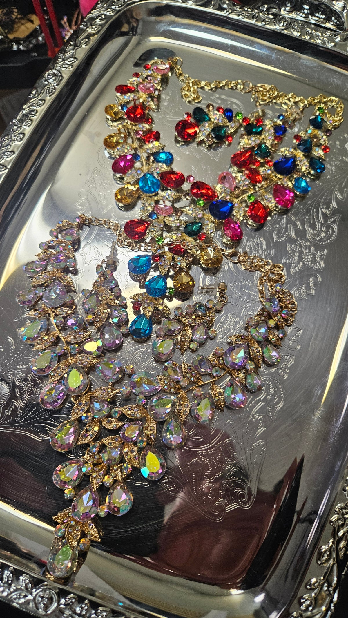 Gold with AB Crystal or Multi Color Crystal ($59.99 styles)