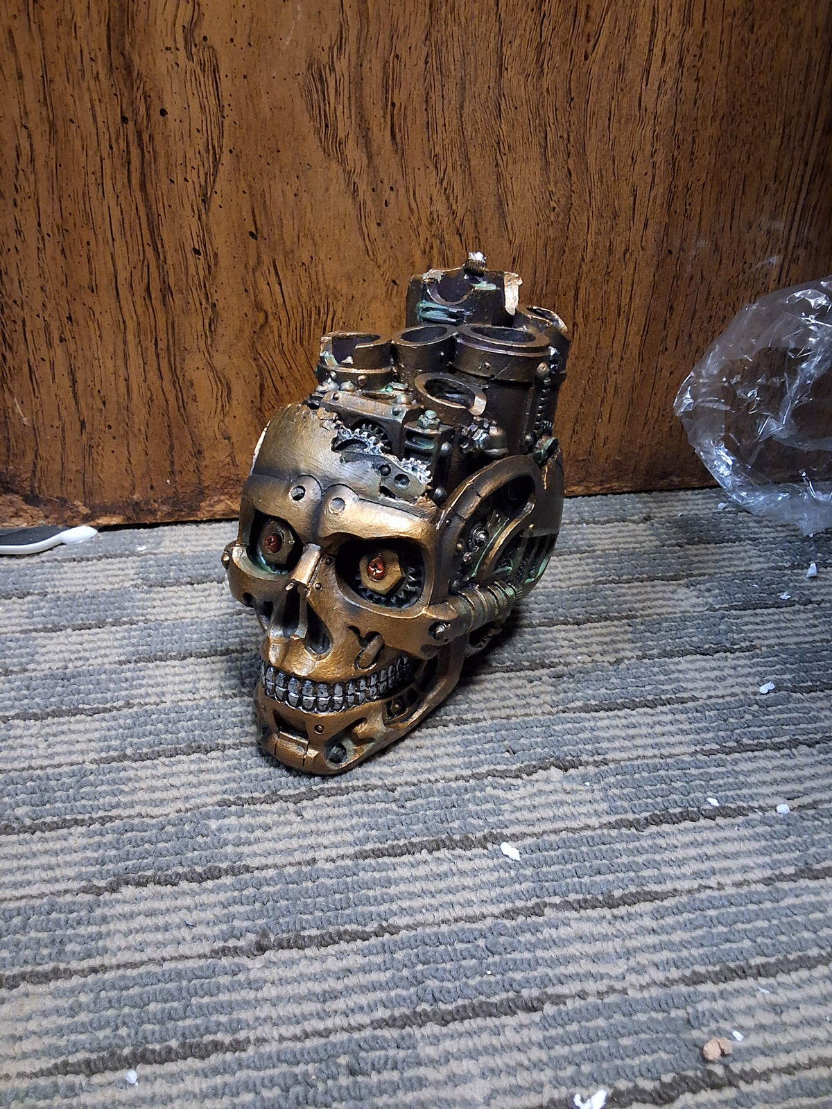 Steampunk Skull Container #1684