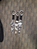 3pc skull throwing knives cutouts symbol #1406