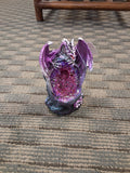PINK DRAGON CRYSTAL STATUE