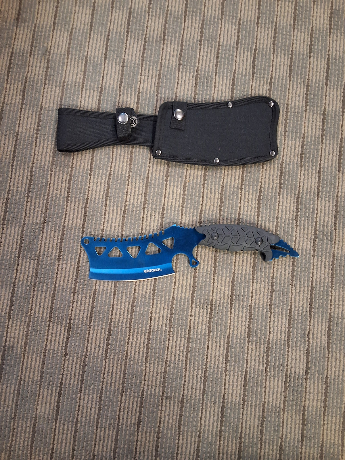 Blue Cleaver with finger groove #3081