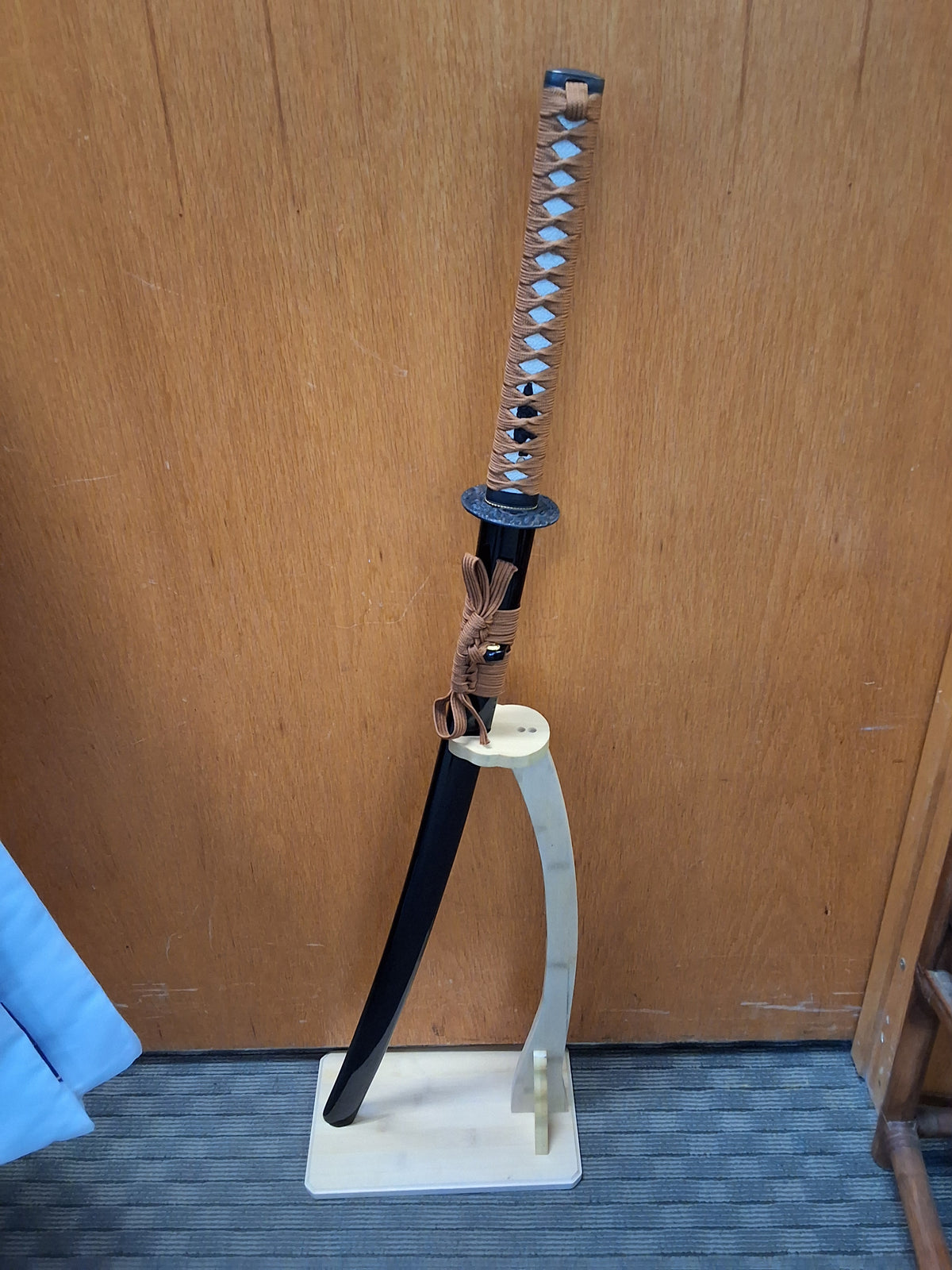 Copper and Black Blade Katana with Black Sheath  #4664